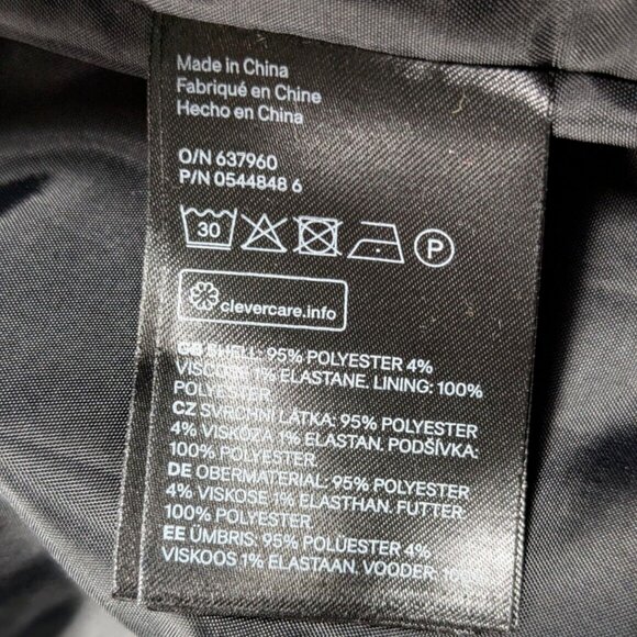 H&M Divided Varsity Jacket Womens 2 Black Long Sleeve Patches Riot Girl Vampire - Picture 6 of 10